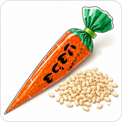 にんじん：<br>Carrot Puffed Rice