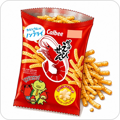 かっぱえびせん：<br>Shrimp Chips